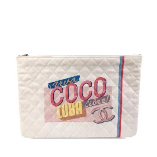 Chanel Vintage Pre-owned Canvas plnbcker White, Dam