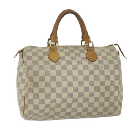 Louis Vuitton Vintage Pre-owned Canvas handvskor White, Dam