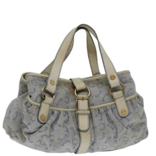 Celine Vintage Pre-owned Canvas handvskor Blue, Dam