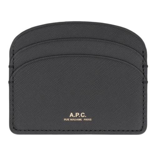 A.p.c. Läderkorthållare Black, Dam