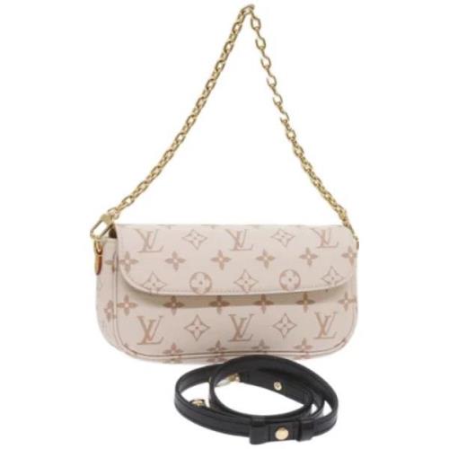 Louis Vuitton Vintage Pre-owned Canvas axelremsvskor Beige, Dam