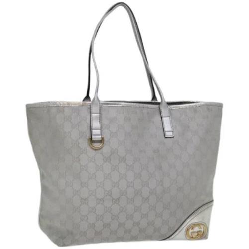 Gucci Vintage Pre-owned Canvas totevskor Gray, Dam