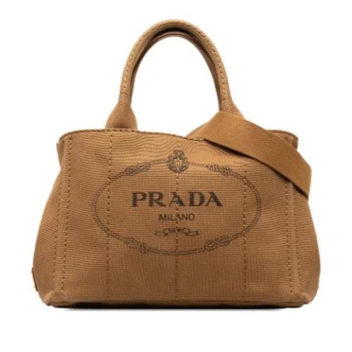 Prada Vintage Pre-owned Canvas prada-vskor Brown, Dam