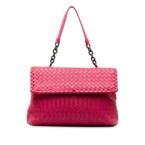 Bottega Veneta Vintage Pre-owned Laeder axelremsvskor Pink, Dam