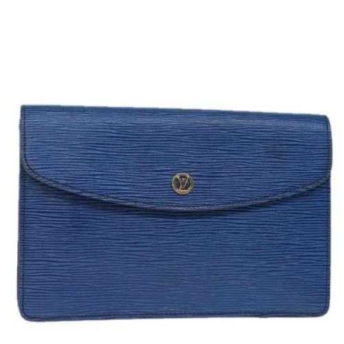 Louis Vuitton Vintage Pre-owned Laeder handvskor Blue, Dam