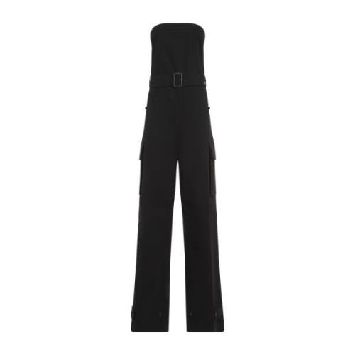 Saint Laurent Svart Jumpsuit Black, Dam