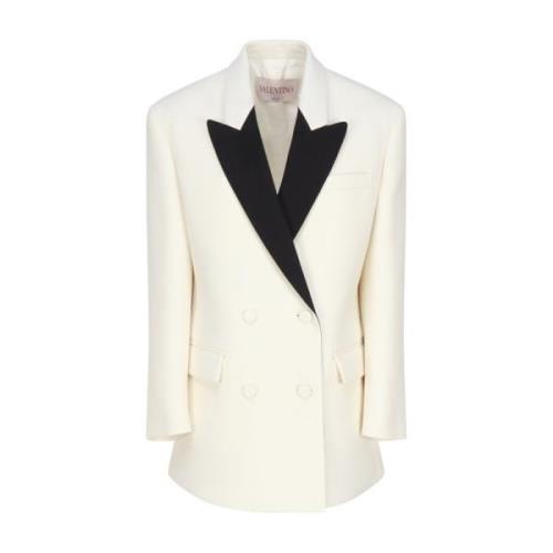 Valentino Garavani Bomullsblandade Jackor White, Dam