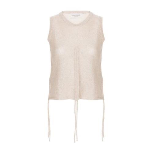 Ermanno Scervino Ecru Top Beige, Dam