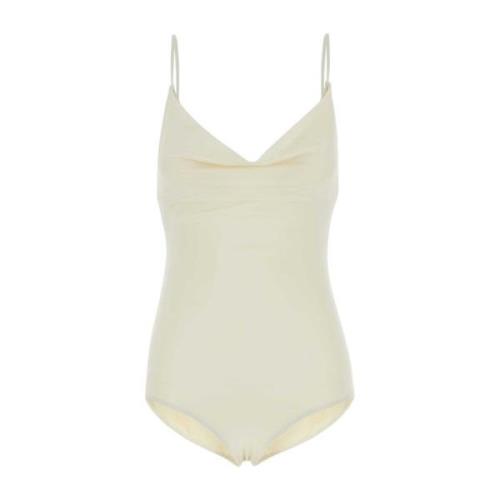 Magda Butrym Ivory Stretch Nylon Swimsuit White, Dam