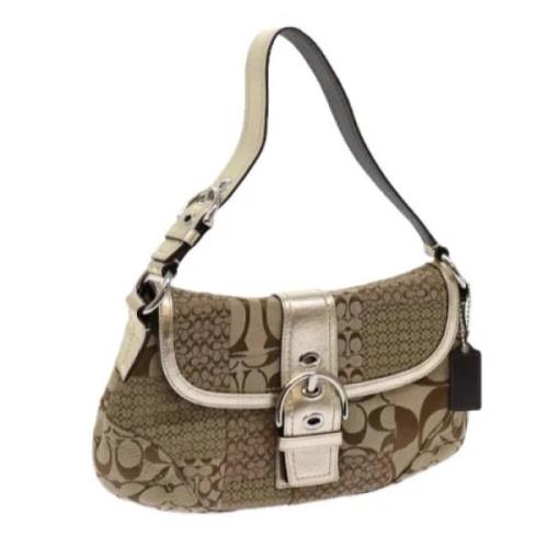 Coach Pre-owned Pre-owned Canvas axelremsvskor Beige, Dam