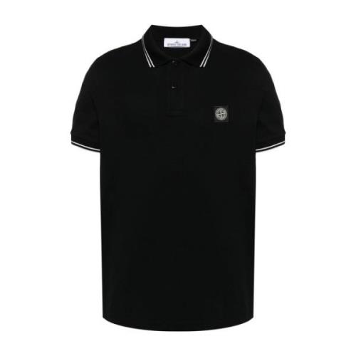 Stone Island Klassisk Polo Tröja A0029 Black, Herr