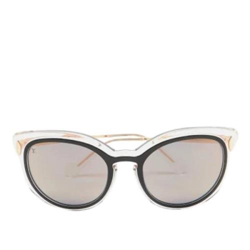 Louis Vuitton Vintage Pre-owned Acetat solglasgon Black, Dam