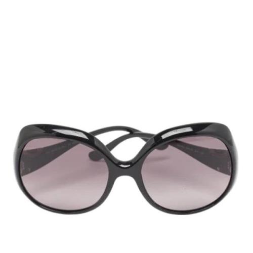 Fendi Vintage Pre-owned Acetat solglasgon Black, Dam