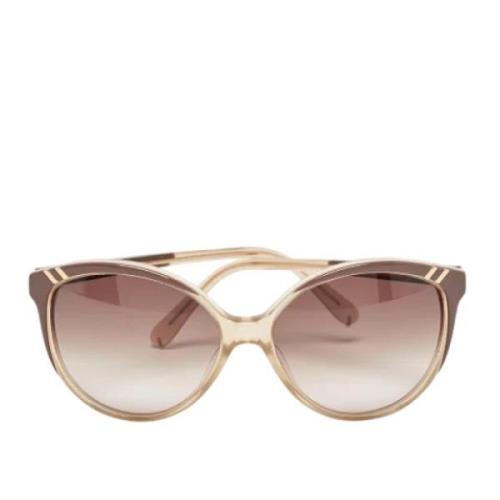 Chloé Pre-owned Pre-owned Acetat solglasgon Brown, Dam