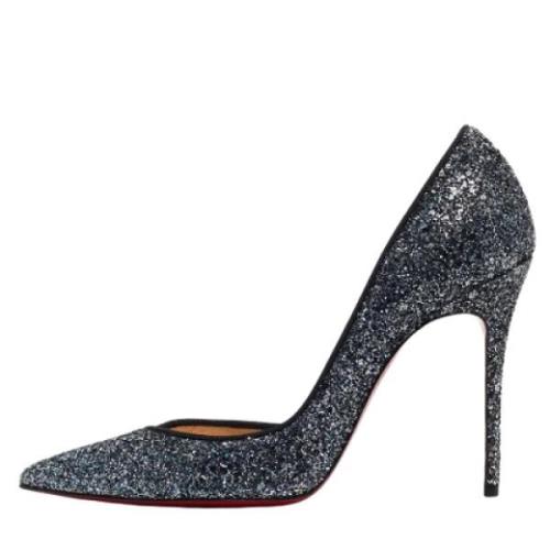 Christian Louboutin Pre-owned Pre-owned Tyg klackskor Gray, Dam