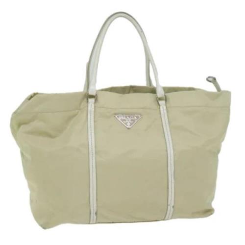 Prada Vintage Pre-owned Nylon totevskor White, Dam