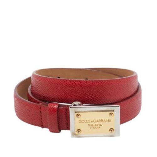 Dolce & Gabbana Pre-owned Pre-owned Laeder skrp Red, Dam