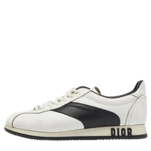 Dior Vintage Pre-owned Laeder sneakers White, Dam