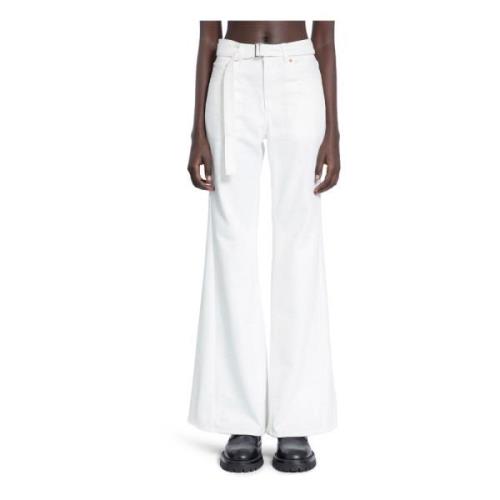 Sacai Vit High-Waisted Denim Byxor White, Dam