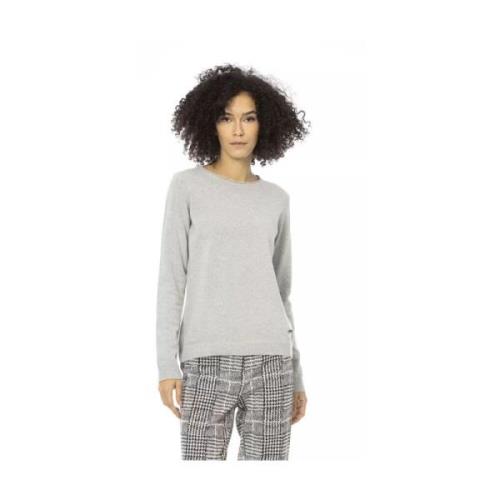 Baldinini Elegant Monogram Sweater Gray Gray, Dam