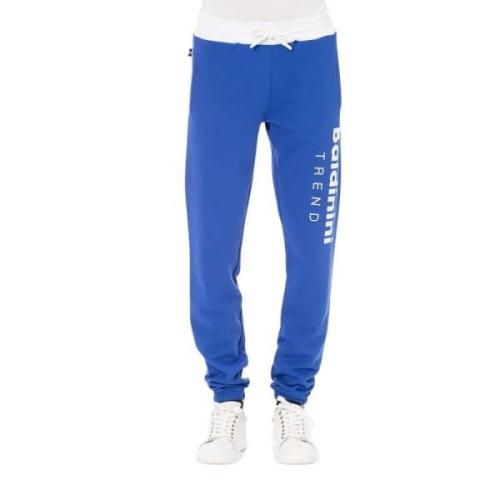 Baldinini Bl Lace-Up Sporty Cotton Pants Blue, Herr