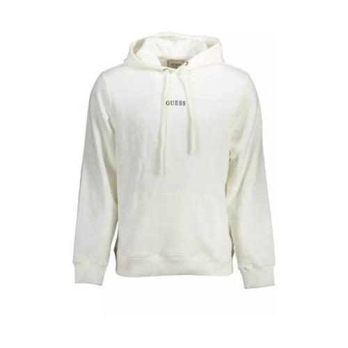 Guess Snygg hoodie med ikoniskt tryck White, Herr