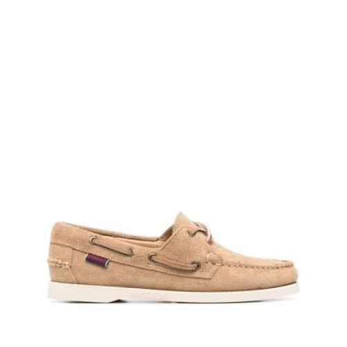 Sebago Beige Camel Portland Flesh Out Skor Beige, Dam