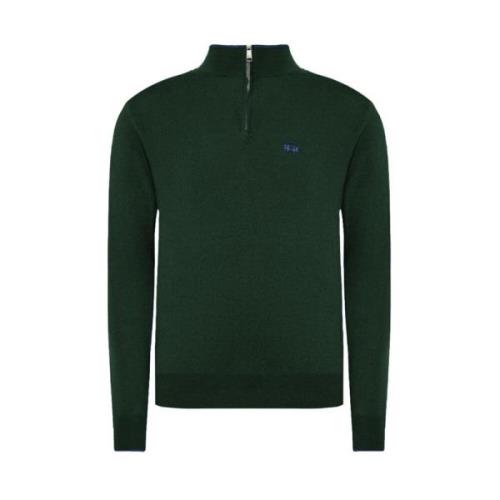 La Martina Grön Akryl Half-Zip Tröja med Logo Green, Herr