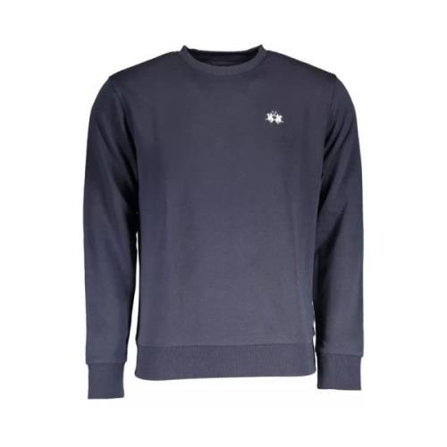 La Martina Broderad Crewneck Tröja Blue, Herr