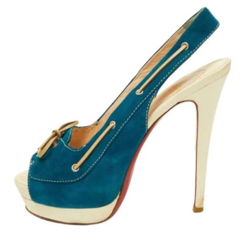 Christian Louboutin Pre-owned Pre-owned Laeder klackskor Blue, Dam