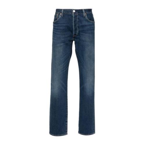 Levi's Blå Denim Straight Leg Jeans Blue, Herr