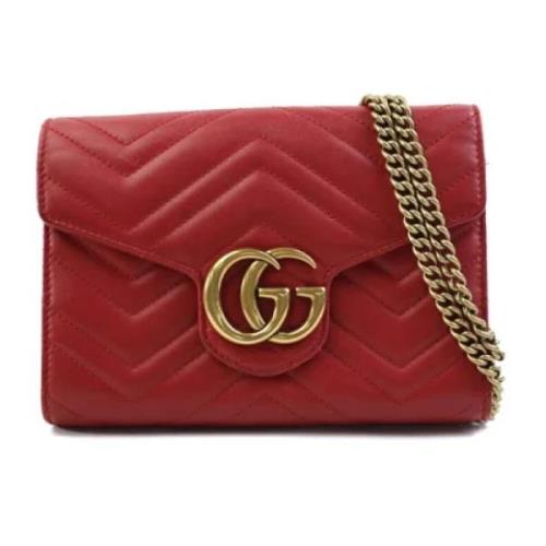 Gucci Vintage Pre-owned Laeder gucci-vskor Red, Dam