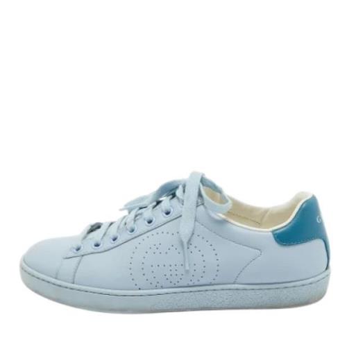 Gucci Vintage Pre-owned Laeder sneakers Blue, Dam