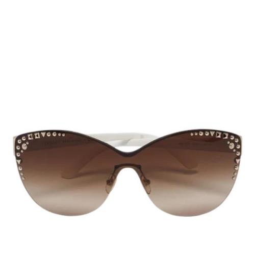 Versace Pre-owned Pre-owned Acetat solglasgon Brown, Dam