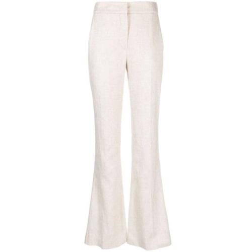 Genny Wide Trousers Beige, Dam