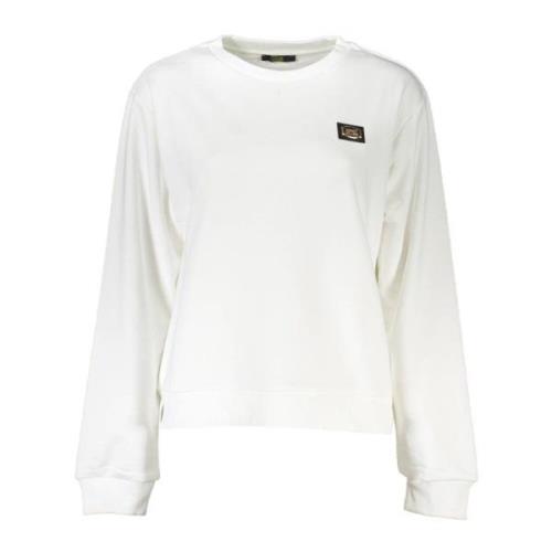 Cavalli Class Chic vit borstad mysig sweatshirt White, Dam