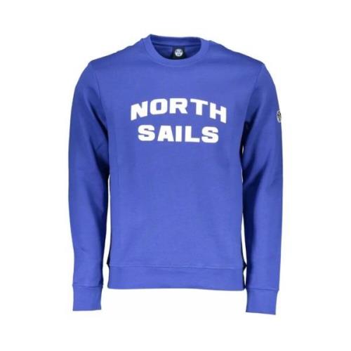 North Sails Blå Rund Hals Sweatshirt Blue, Herr