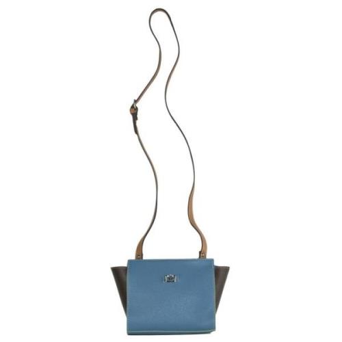 La Martina Elegant Läder Crossbody-väska Blue, Dam