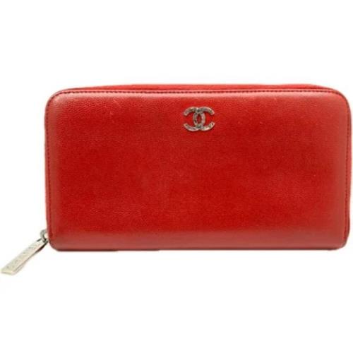 Chanel Vintage Pre-owned Laeder plnbcker Red, Dam