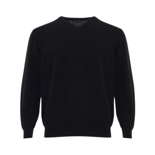 Colombo Svart Cashmere Tröja Black, Herr