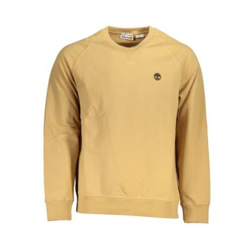 Timberland Beige Sweatshirt med Broderad Rund Hals Beige, Herr