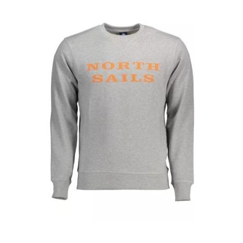 North Sails Stiligt Grått Tryckt Sweatshirt Gray, Herr