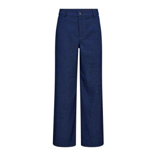 Co'Couture Blå Straight-Leg Byxor Blue, Dam