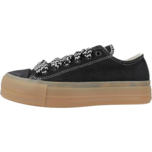 Converse Höjda Chuck Taylor Sneakers Black, Dam