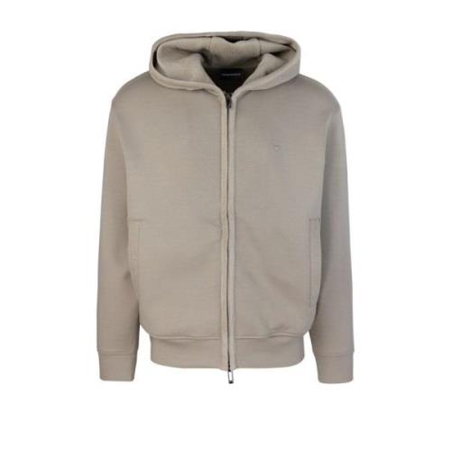 Emporio Armani Grå Huva Tröja Full Zip Gray, Herr