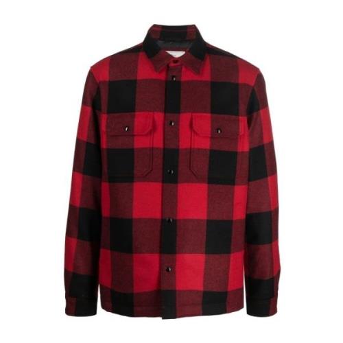 Woolrich Avslappnad rutig skjorta Red, Herr