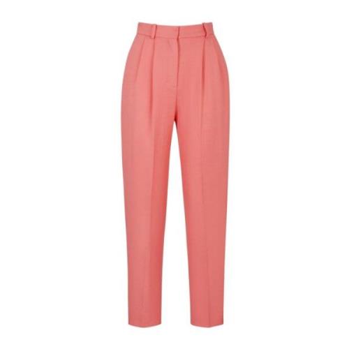 Hugo Boss Korallrosa Lin Twill Tefike Byxor Pink, Dam