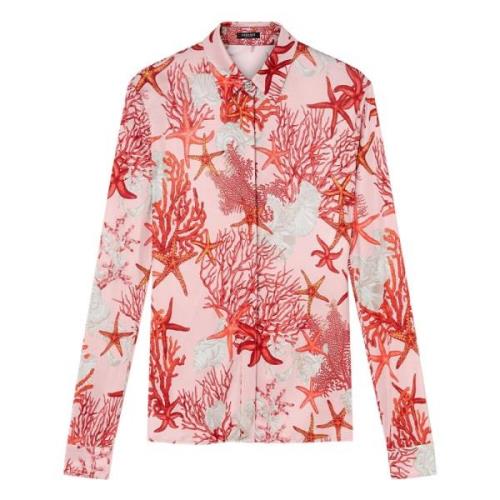 Versace Barocco Sea Print Silkeskjorta Pink, Dam