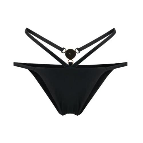 Versace Svart Sea Bikini Briefs med Medusa Plaque Black, Dam