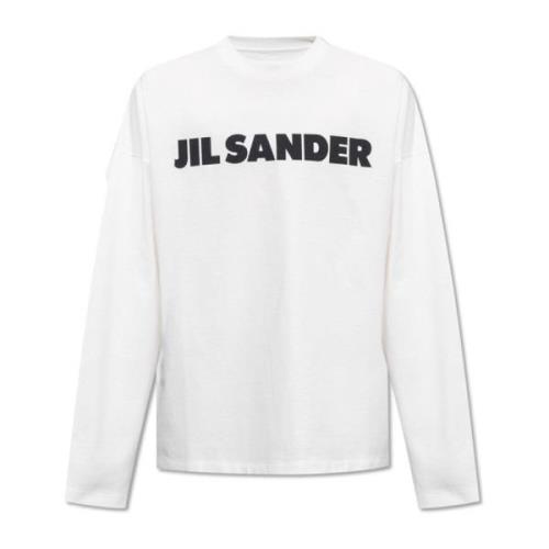 Jil Sander T-shirt med logotyp White, Herr